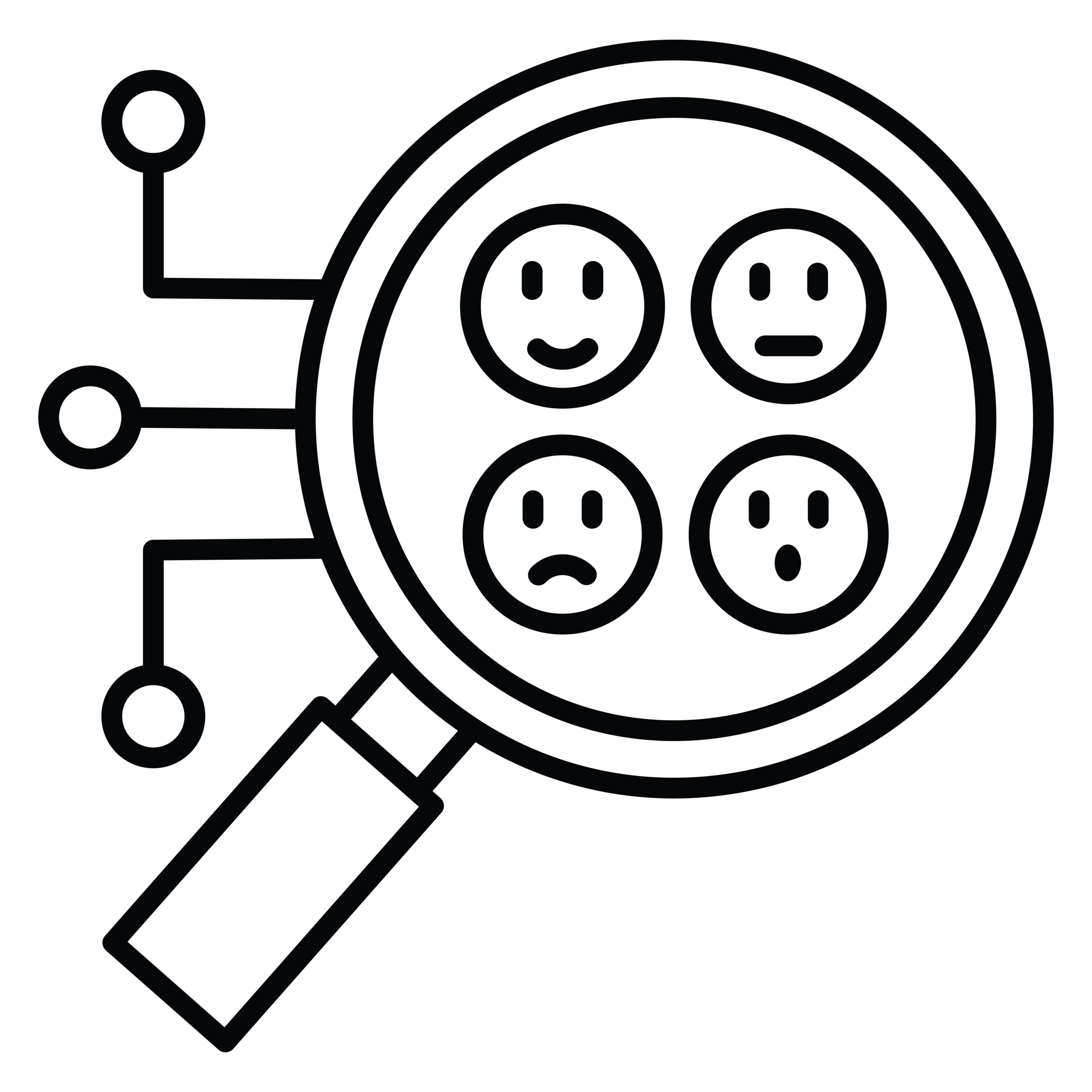 Sentiment annotation icon showing emotion detection through Annotera’s text annotation services for AI and NLP sentiment analysis models.